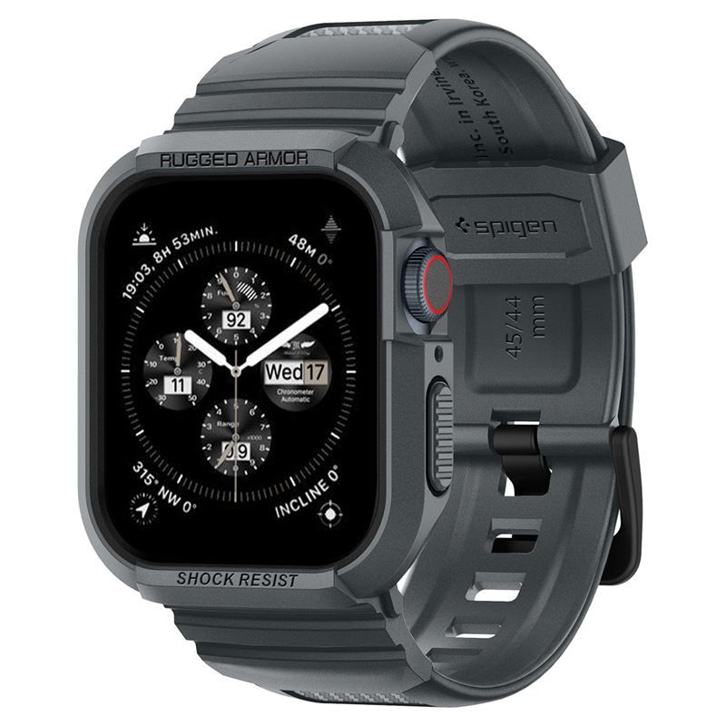 Spigen Rugged Armor Pro - dark gray - Apple Watch 45mm/44mm