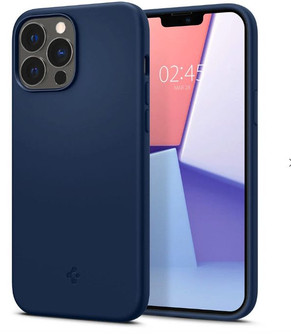 Spigen Silicone Fit (iPhone 13 Pro) - Mørke blå