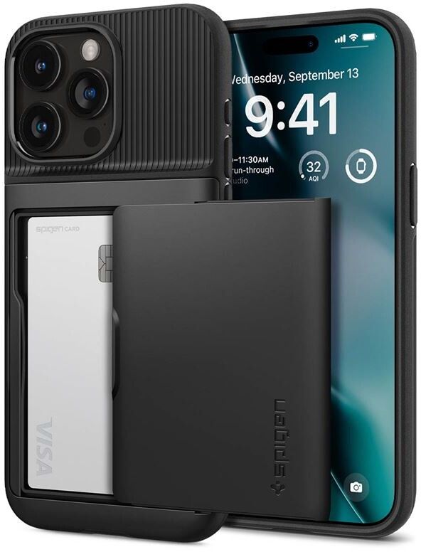 Spigen Slim Armor CS (Phone 15 Pro Max) - Svart