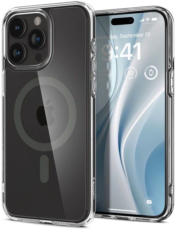 Spigen Ultra Hybrid MagFit (iPhone 15 Pro Max) - Grå