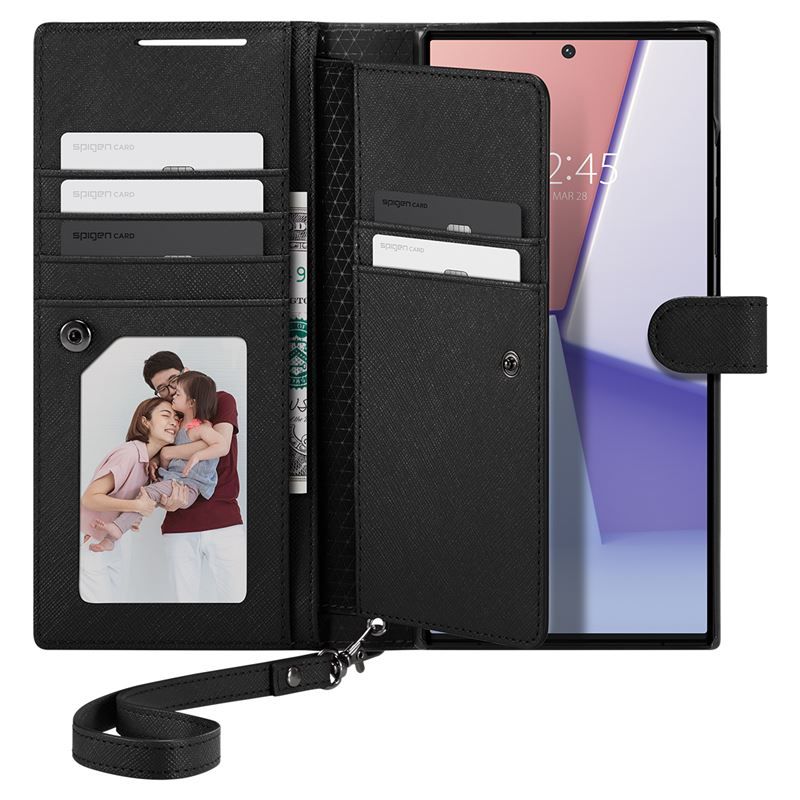 Spigen Wallet S Plus - black - Samsung Galaxy S23 Ultra