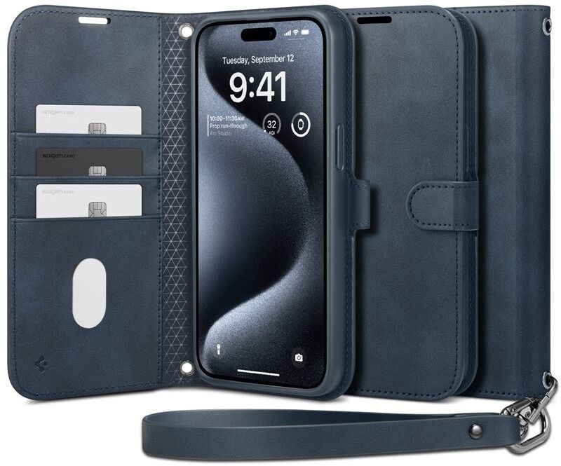 Spigen Wallet S Pro - navy - iPhone 15 Pro Max