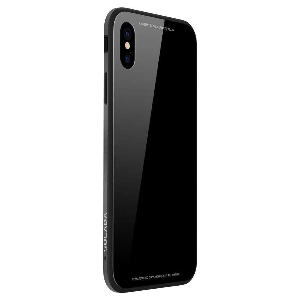 Sulada Tempered Glass Cover (iPhone Xr) - Svart
