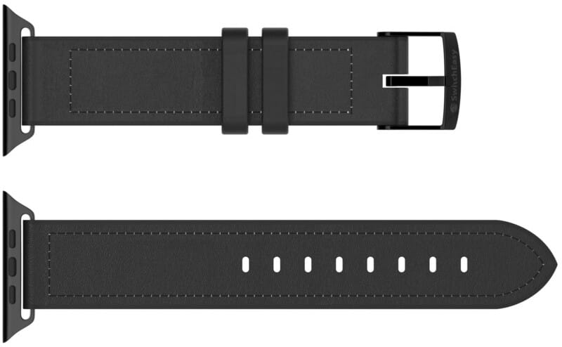 SwitchEasy Hybrid lærreim (klokke 41/40 / 38 mm) - Svart