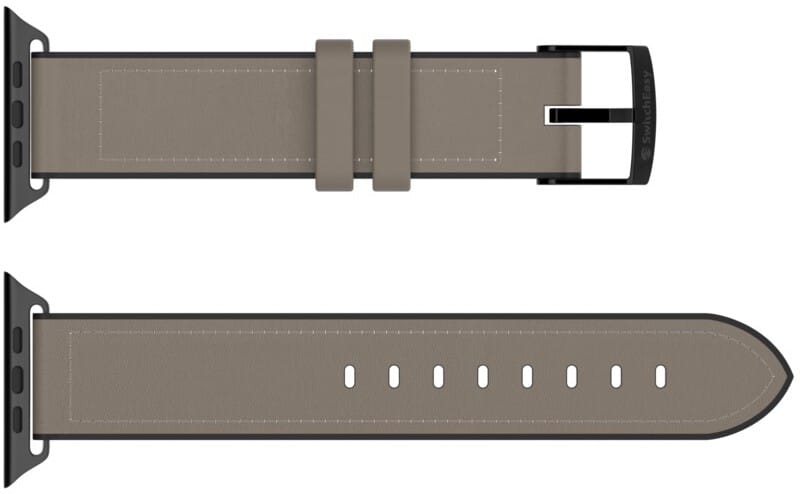SwitchEasy Hybrid lærreim (klokke 41/40 / 38 mm) - Grå beige