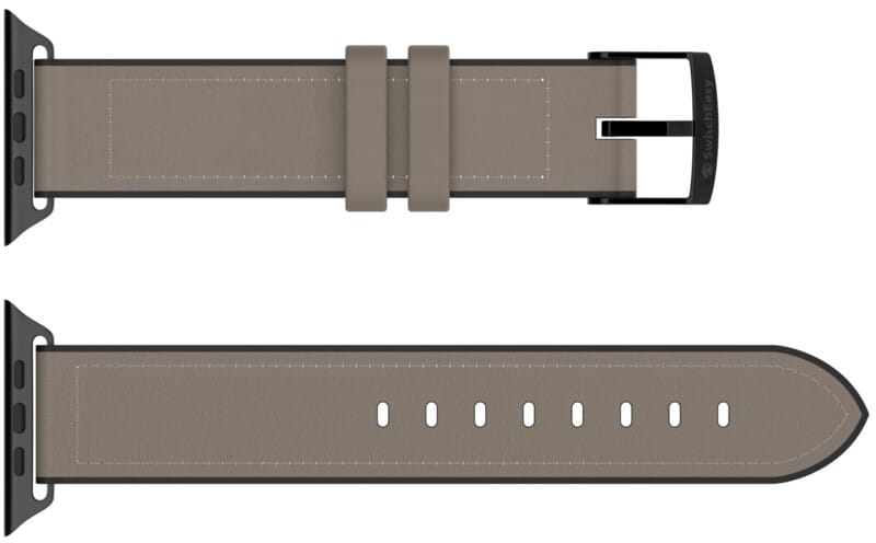 SwitchEasy Hybrid Leather Strap (Watch 49/46/45/44/42mm) - Gråbeige
