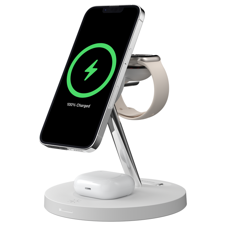 SwitchEasy MagPower 3-i-1 magnetisk trådløs ladestativ