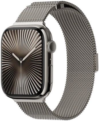 SwitchEasy Mesh Stainless Steel Loop (Watch 42/41/40/38mm) - Ljusgrå