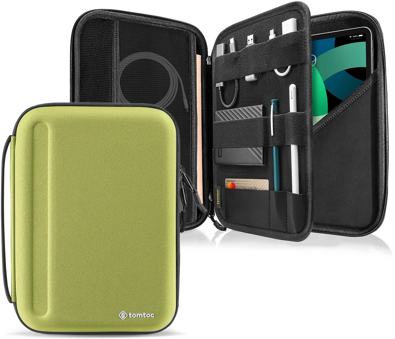 Tomtoc Smart A06 PadFolio Eva Case (iPad Pro 12,9/Pro 13) - Ljusgrön