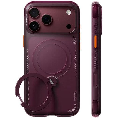 Torras Ostand Q3 Air (iPhone 18 Pro Max) - Vinröd