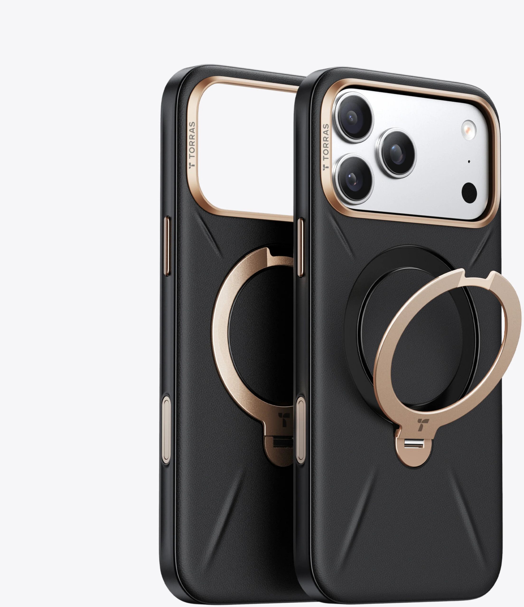 Torras Ostand Q3 VegSkin (iPhone 18 Pro Max) - Svart