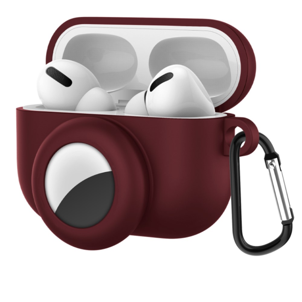 Trolsk 2-in-1 Protective Case (AirPods Pro/AirTag) - Vinröd