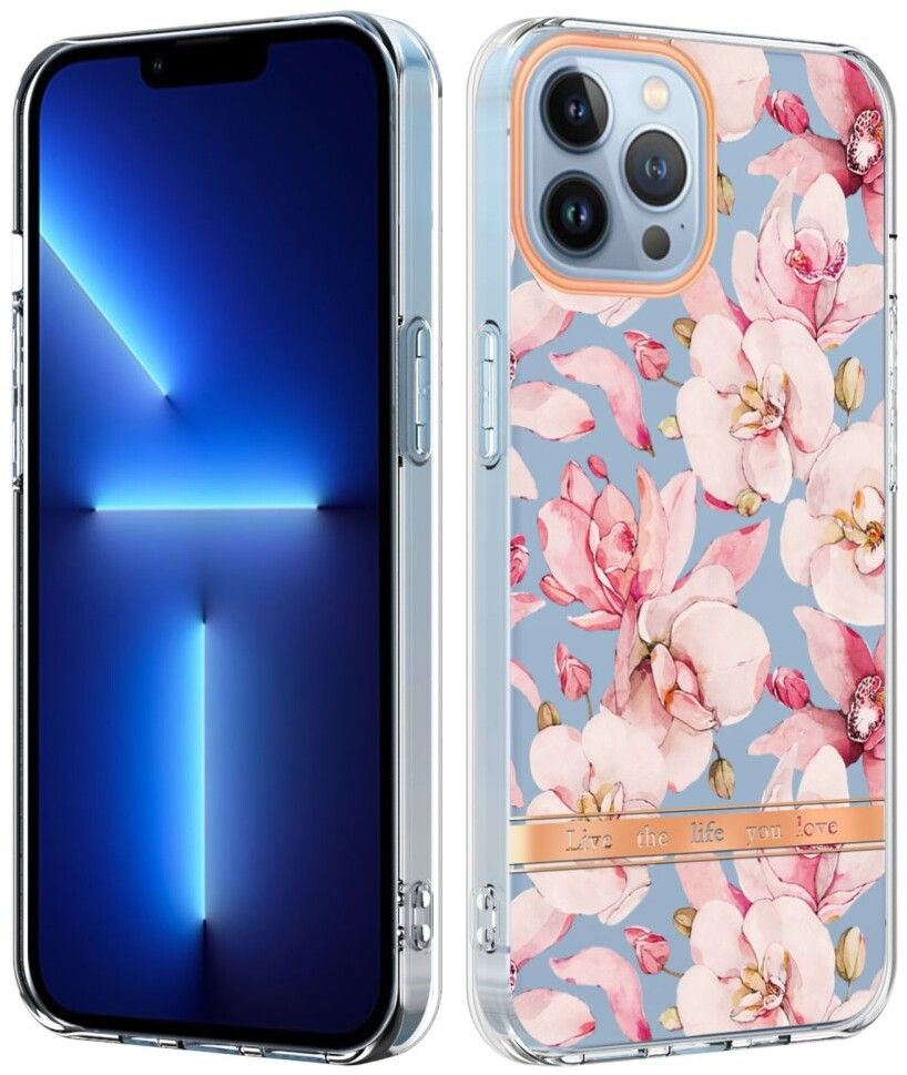 Trolsk Floral Deksel - Pink Gardenia (iPhone 15 Pro)