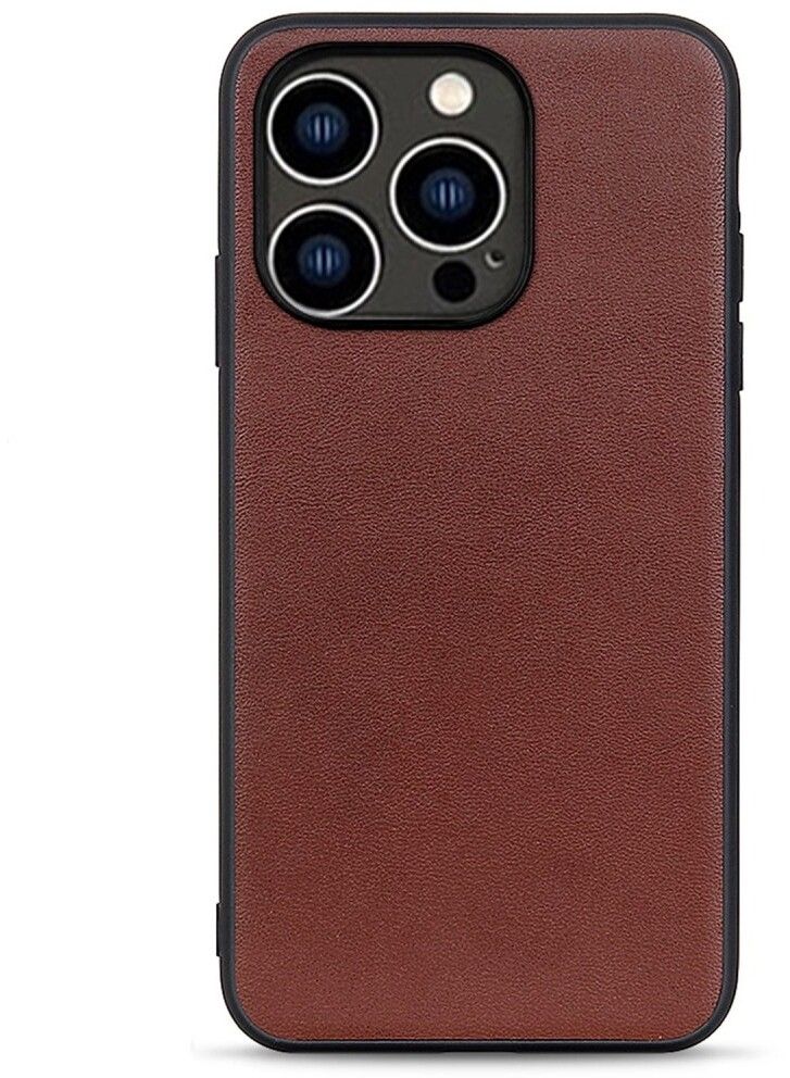 Trolsk brunt skinndeksel (iPhone 14 Pro)