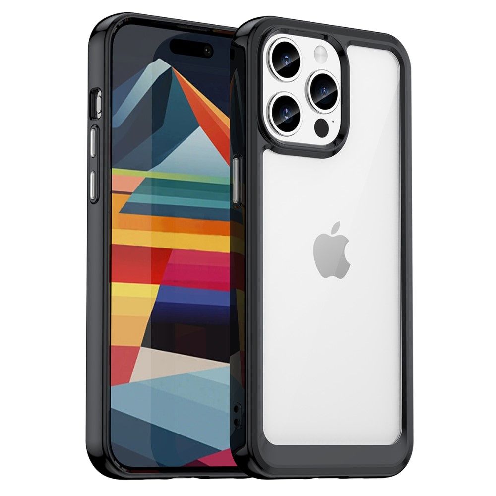 Trolsk Clear Protective Case (iPhone 15 Pro Max) - Svart/gjennomsiktig
