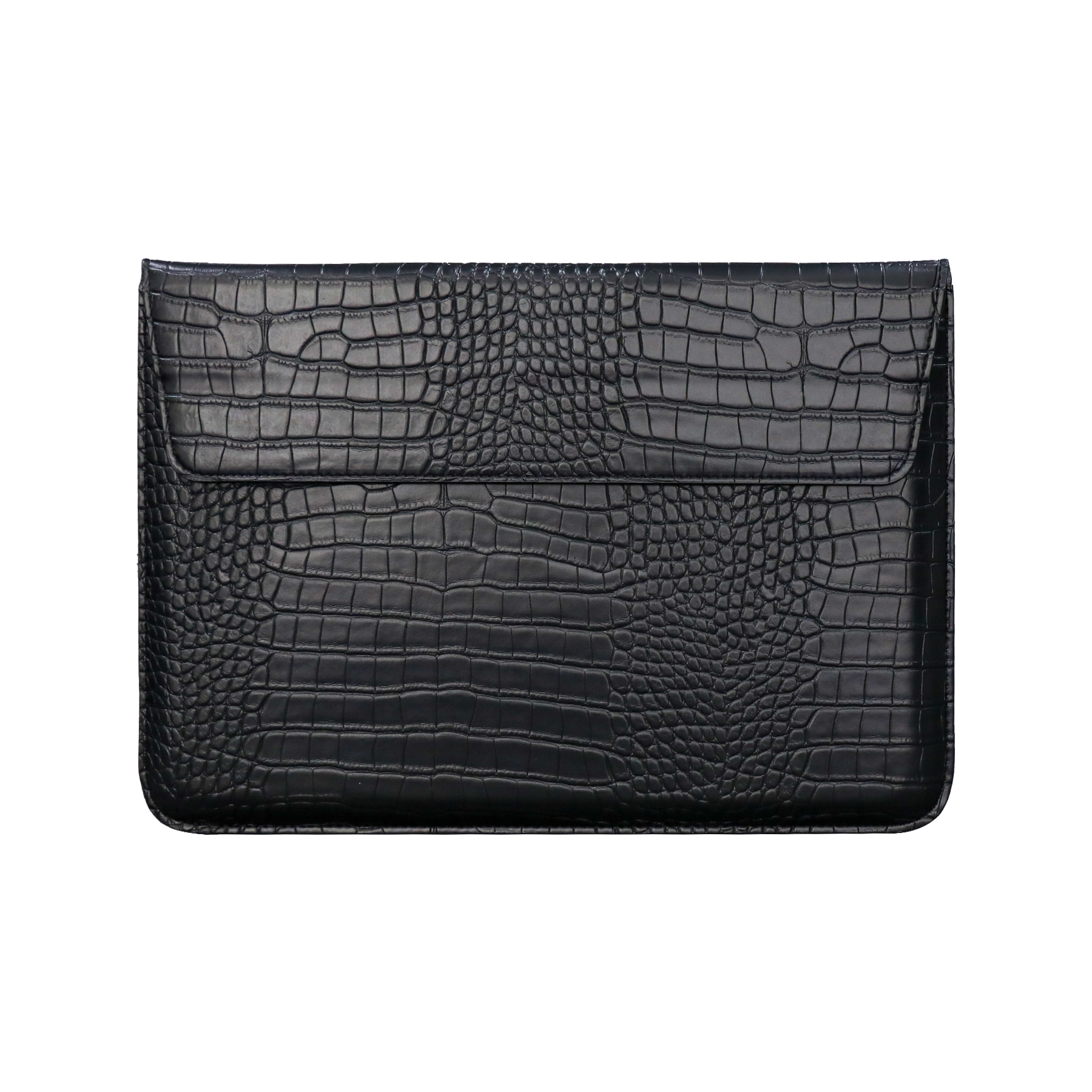 Trolsk Croco Leather Sleeve (Macbook 13/14") - Svart