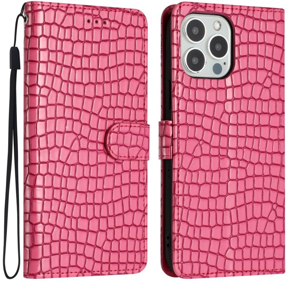 Trolsk Crocodile 3-kortlommebok (iPhone 16 Pro) - Rosa