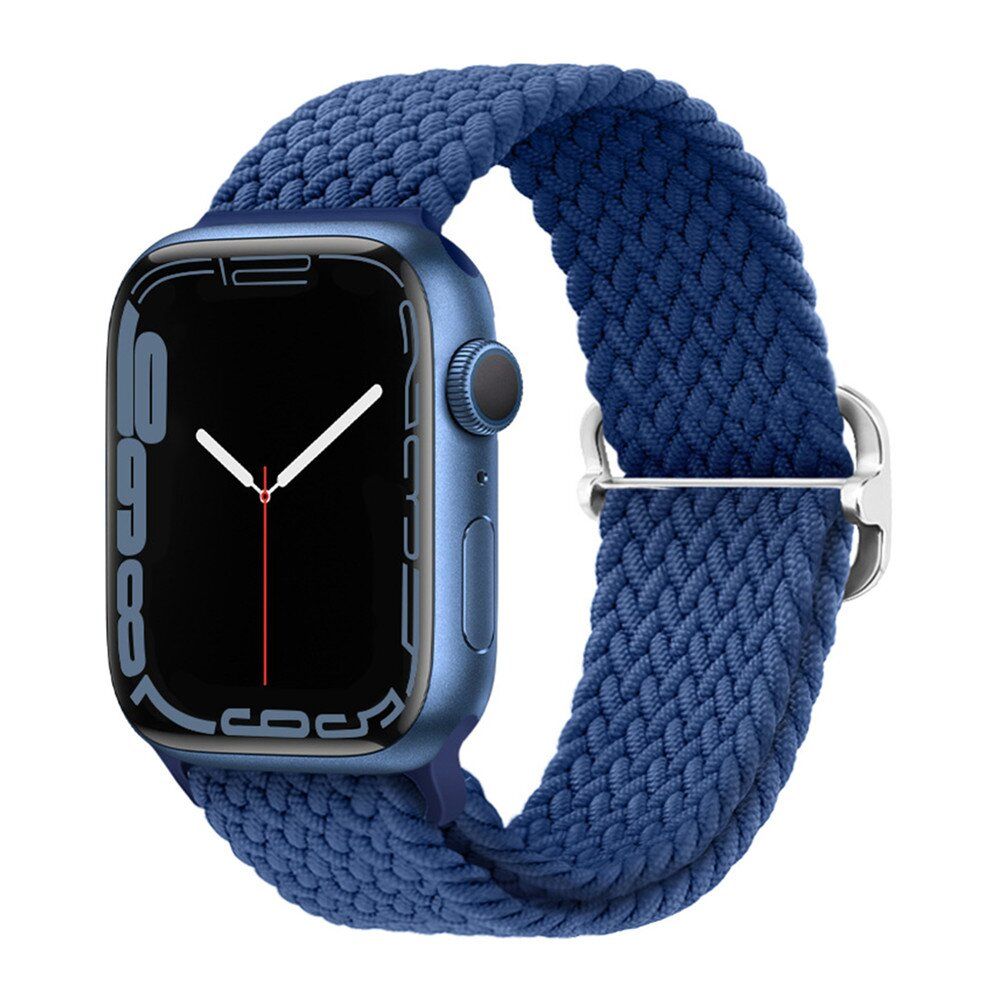 Flettet nylon-armbånd (Watch 49/46/45/44/42 mm) fra Trolsk - Mörkblå