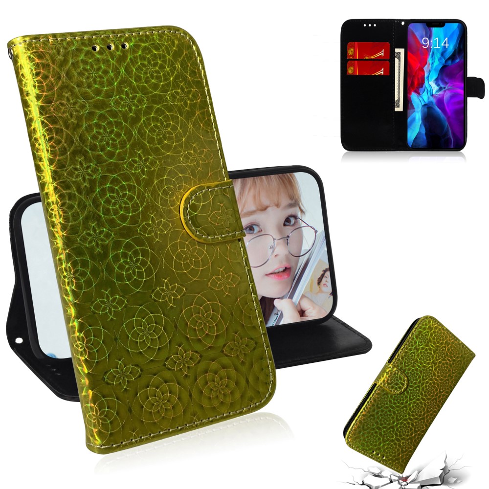 Trolsk Flower Pattern Wallet (iPhone 12/12 Pro) - Gul