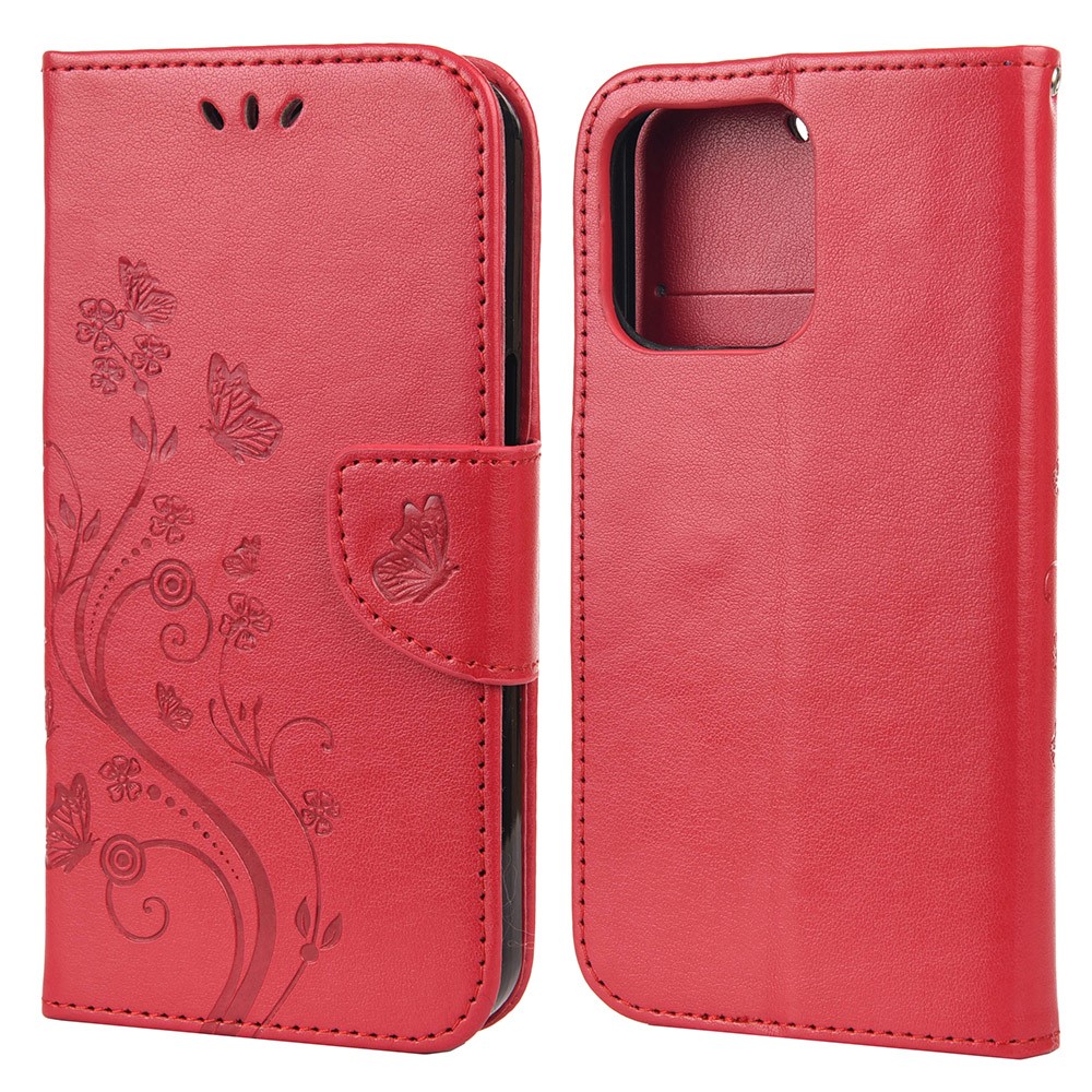 Trolsk Flower Wallet (iPhone 13 Pro) - Rød