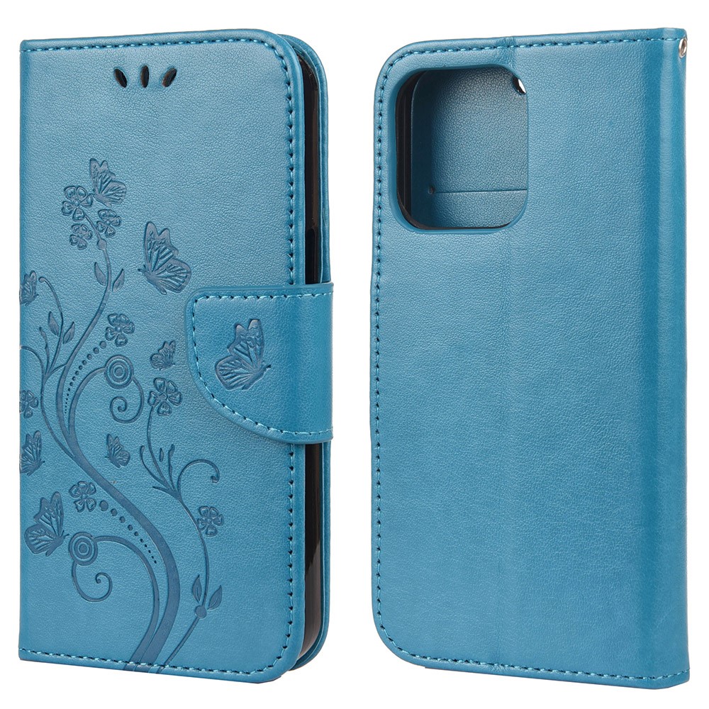 Trolsk Flower Wallet (iPhone 13 Pro) - Blå