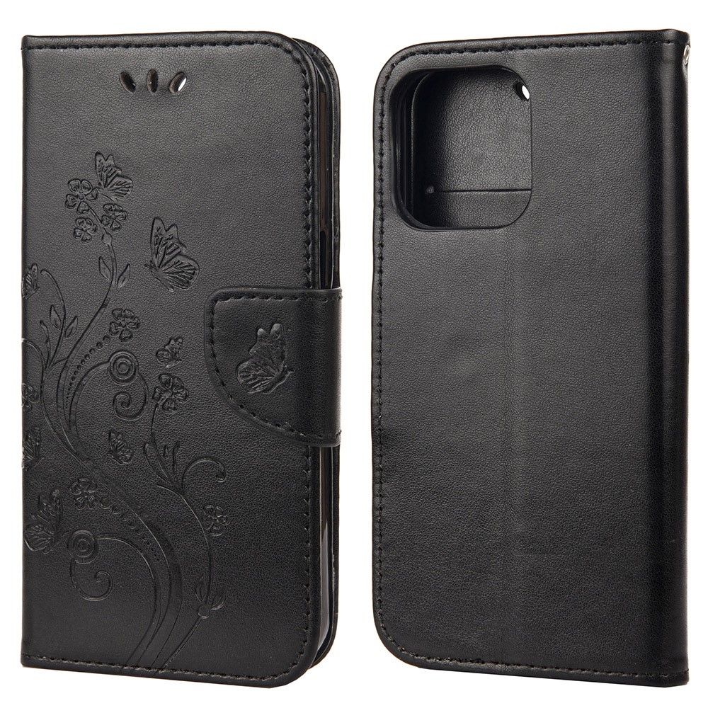 Trolsk Flower Wallet (iPhone 13 Pro) - Svart