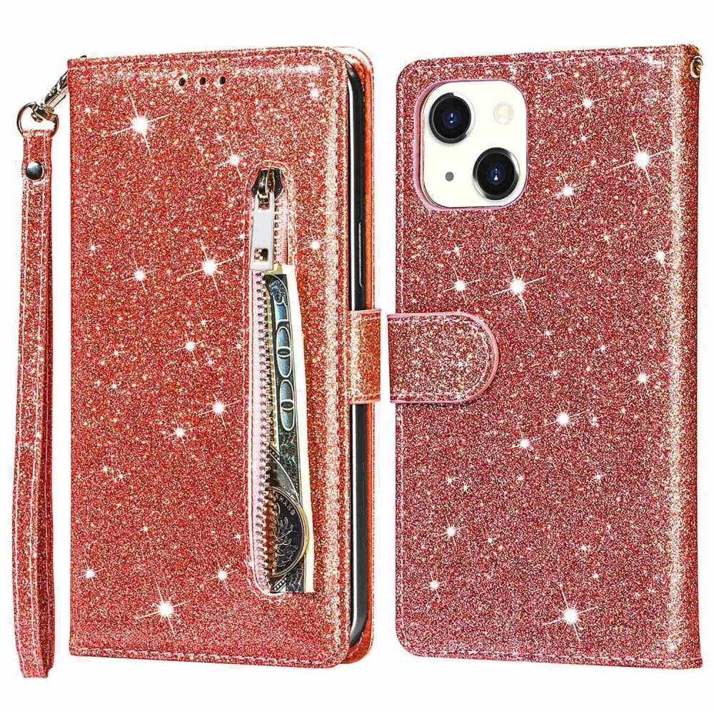 Trolsk Glitter Wallet (iPhone 14) - Rosa