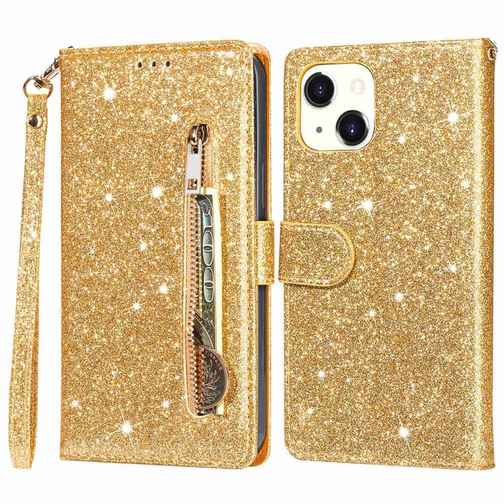 Trolsk Glitter Wallet (iPhone 15 Plus) - Gull