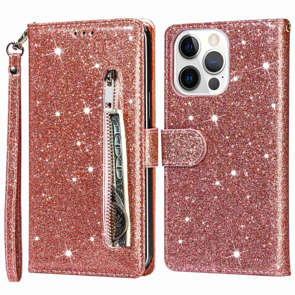 Trolsk Glitter Wallet (iPhone 15 Pro) - Rose gull