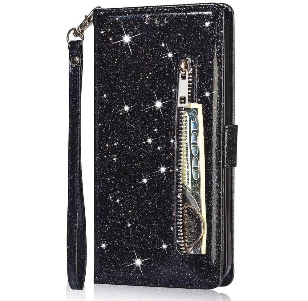 Trolsk Glitter Wallet (iPhone 16 Pro) - Svart