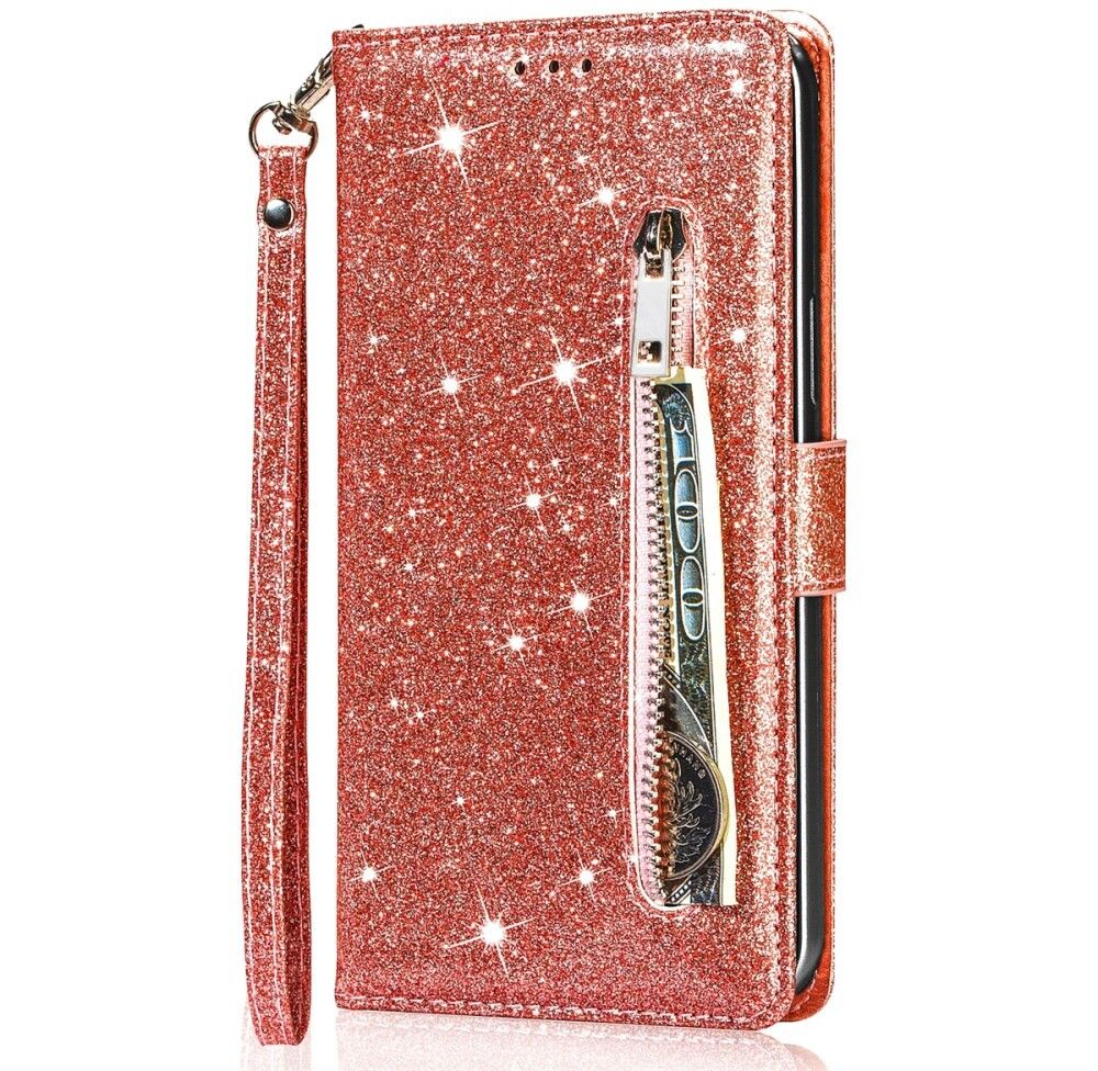 Trolsk Glitter Wallet (iPhone 16 Pro) - Rose gull
