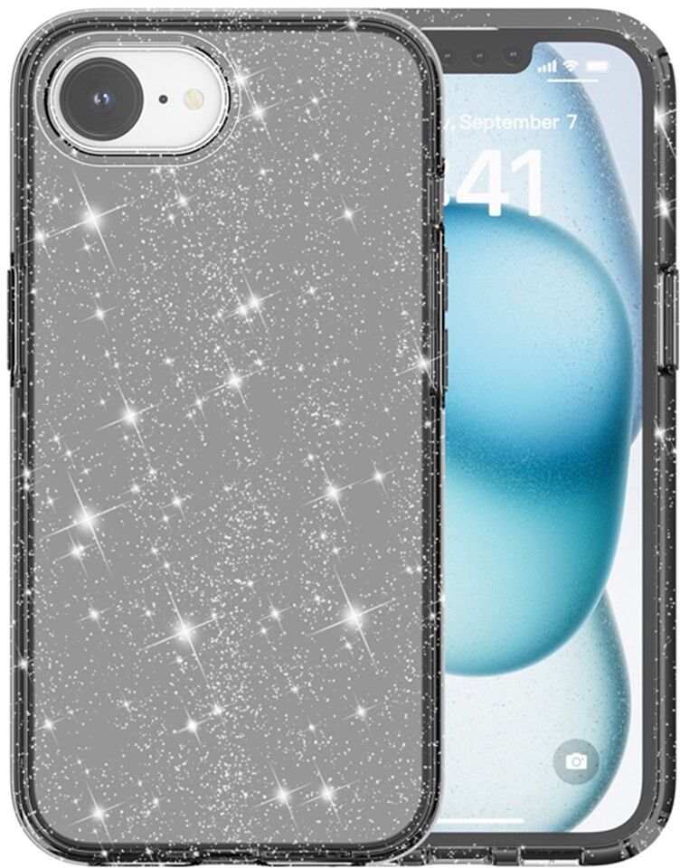 Trolsk glitrende hardt deksel (iPhone 16e) - Svart