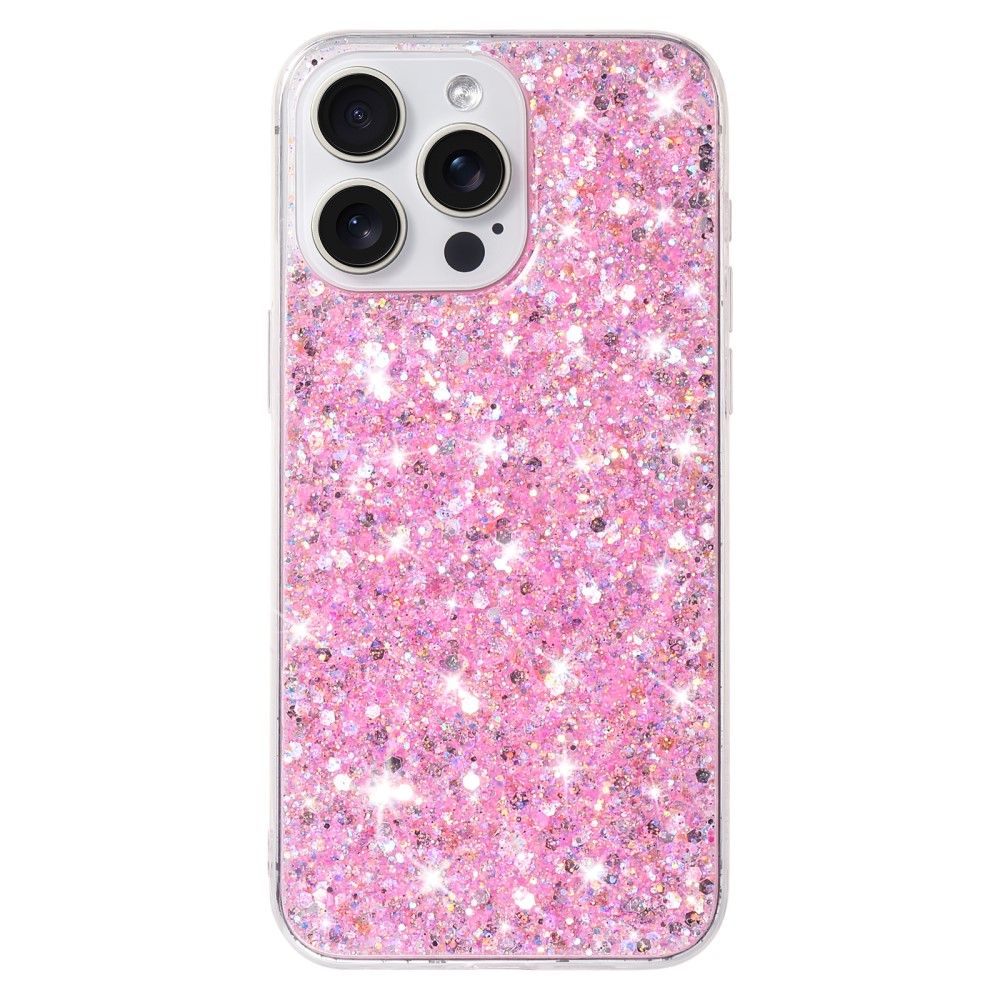 Trolsk Glittrigt iPhone deksel (iPhone 15 Pro) - glitterdeksel - Rosa