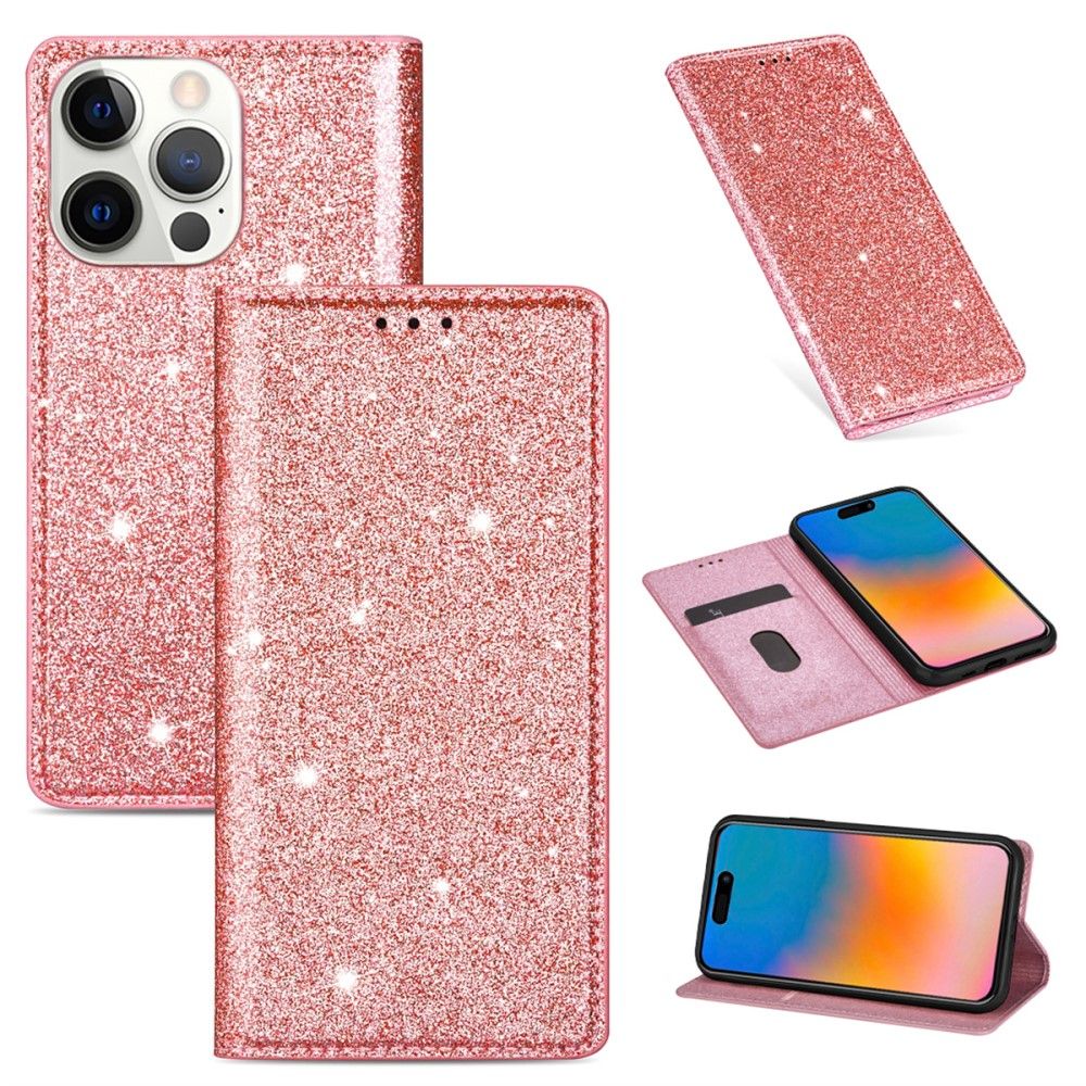 Trolsk Glitter Wallet-deksel (iPhone 15 Pro)