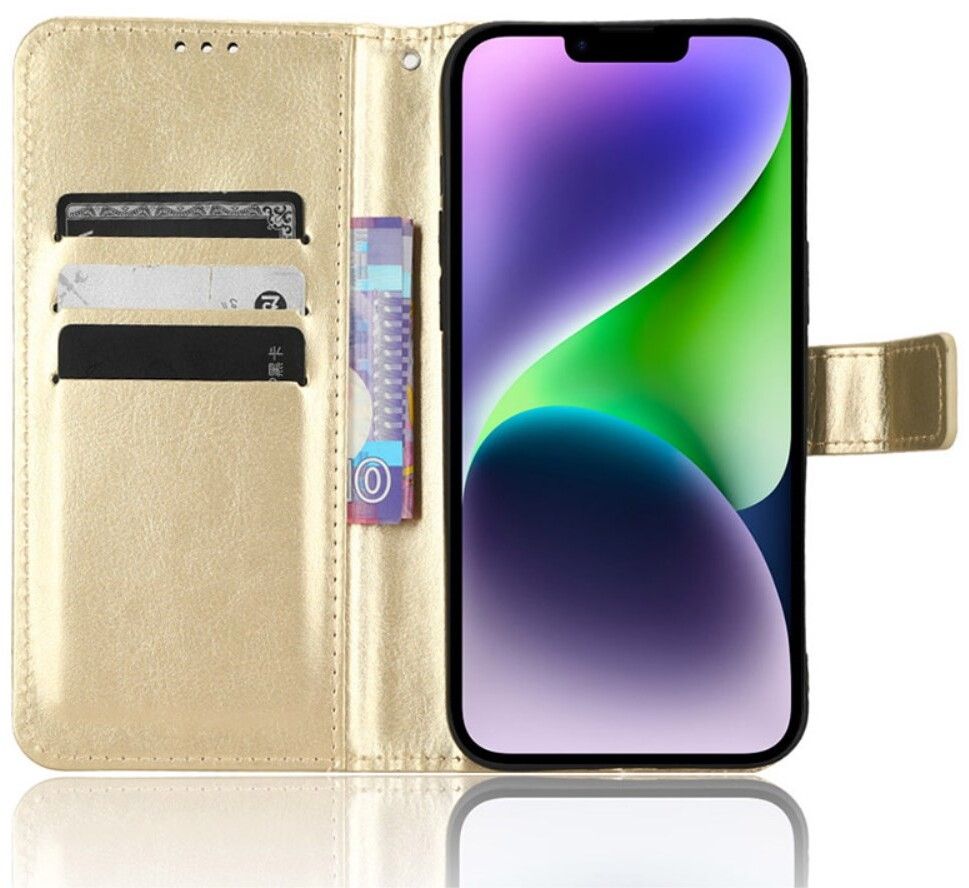 Trolsk Gold Wallet-deksel (iPhone 15)