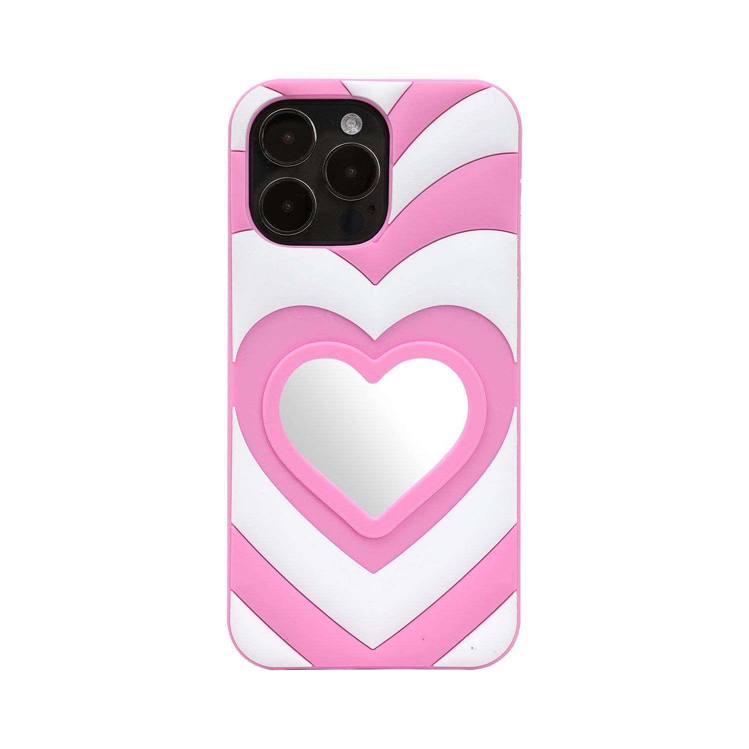 Trolsk Heart Mirror Case (iPhone 14 Pro Max) - Rosa