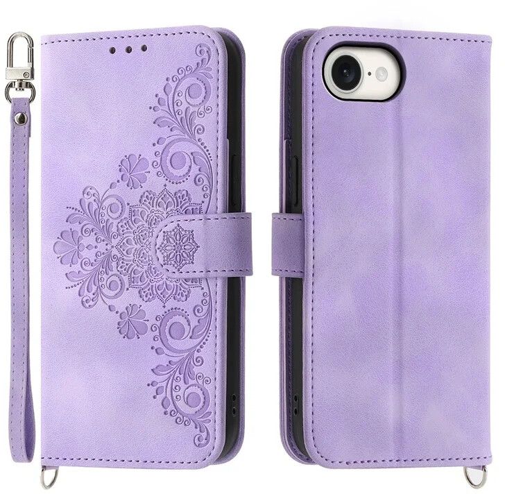 Trolsk Imprint Botany Wallet (iPhone 16e) - Lila