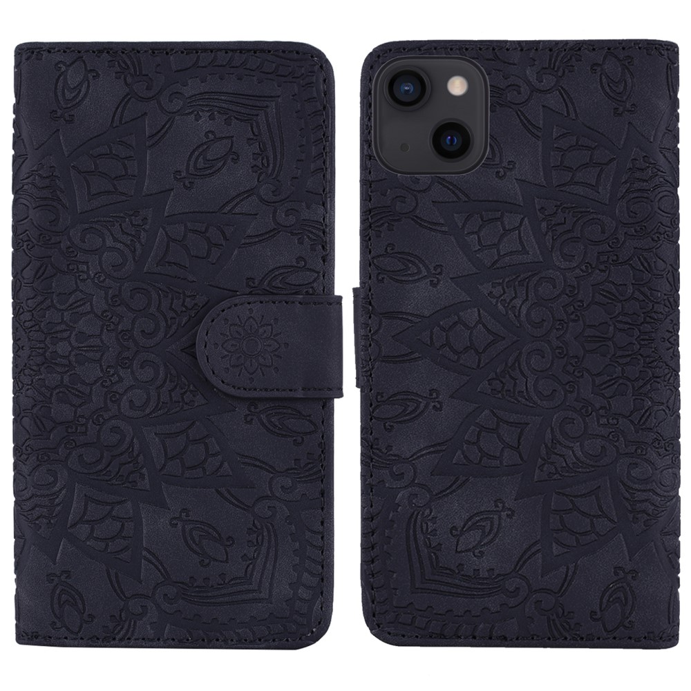 Trolsk Imprint Mandala lommebok (iPhone 13 mini) - Svart