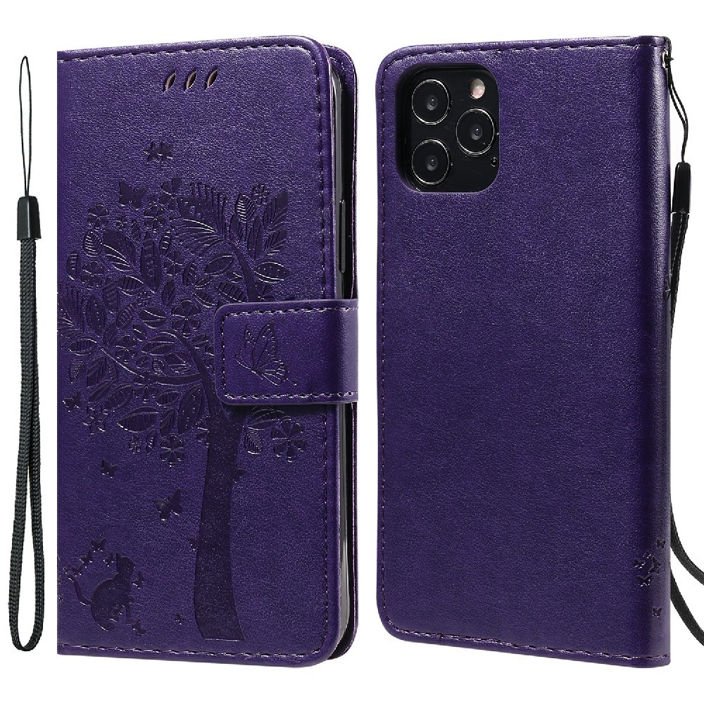 Trolsk Imprint Tree Wallet (iPhone 12/12 Pro) - Lilla