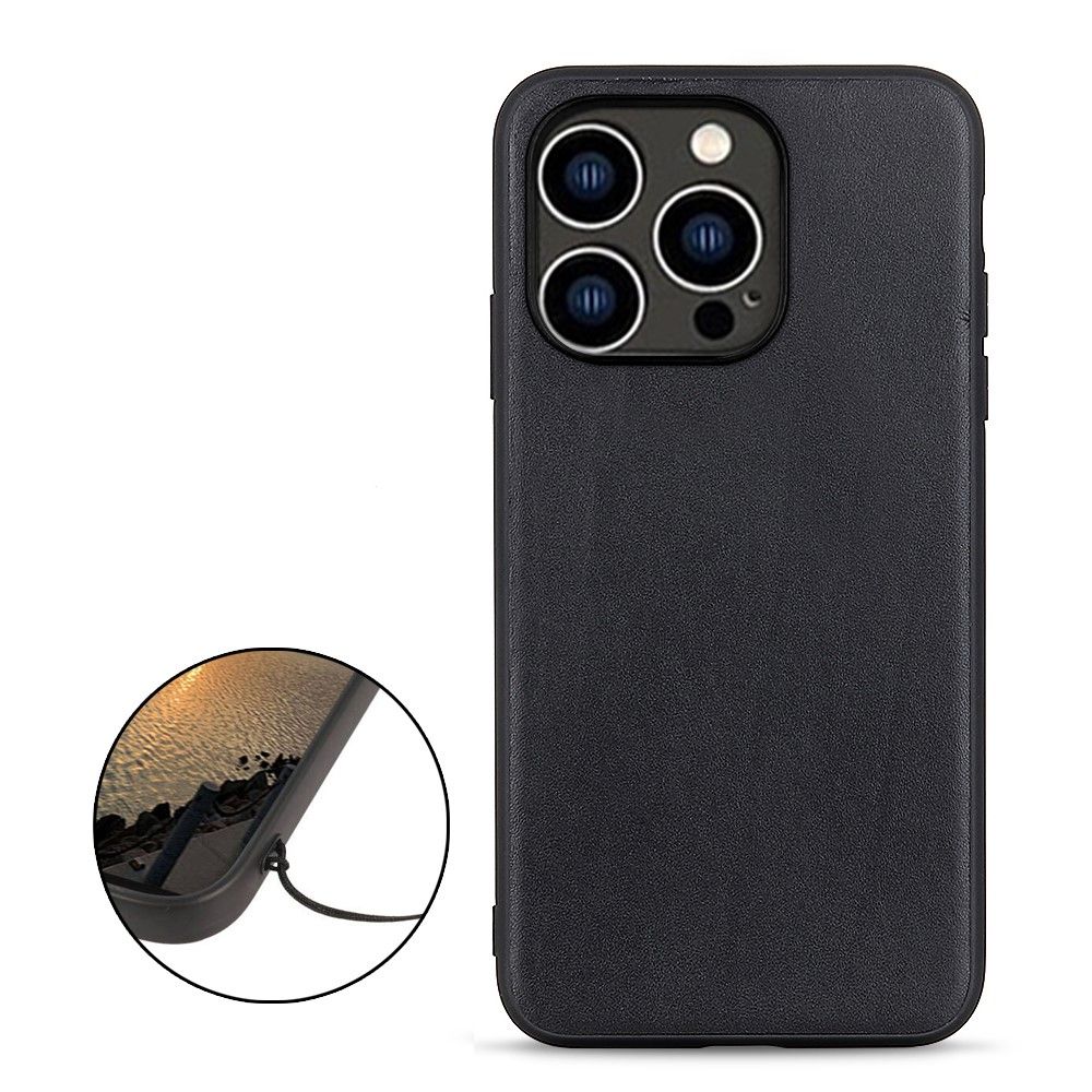 Trolsk skinn bakdeksel (iPhone 15 Pro) - Svart