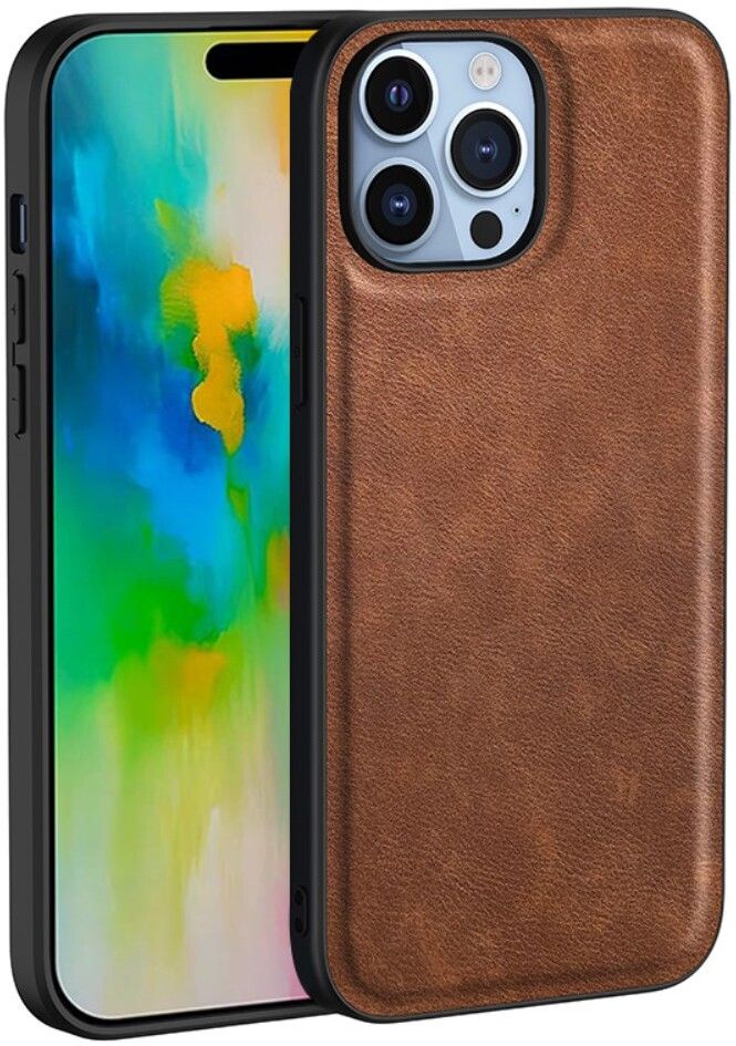 Trolsk skinn bakdeksel (iPhone 16 Pro) - Brun