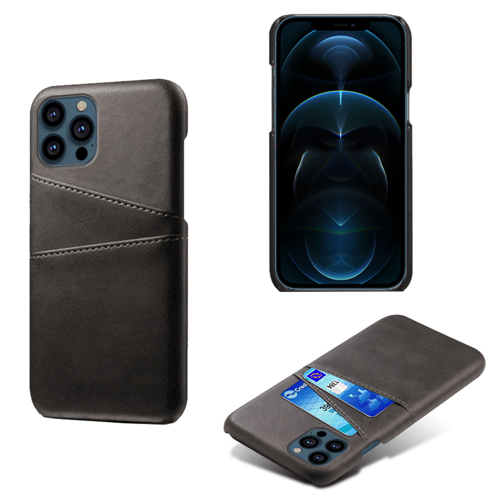 Trolsk Leather Card Case (iPhone 12 Pro Max) - Svart