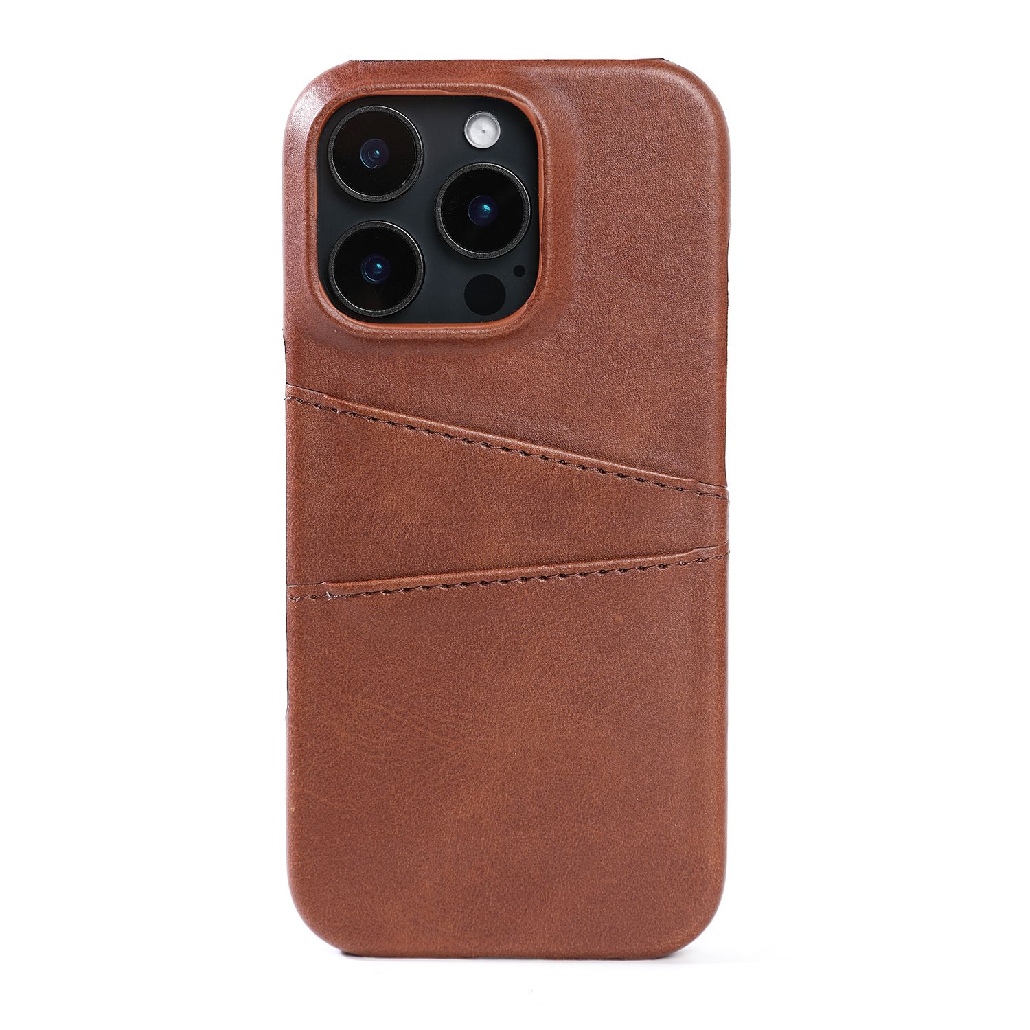 Trolsk Leather Card Case (iPhone 16 Pro) - Brun