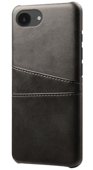 Trolsk Leather Card Case (iPhone 16e) - Svart