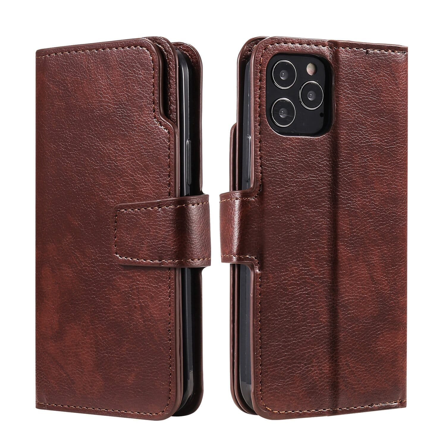 Trolsk Leather Wallet (iPhone 14 Pro Max) - Brun