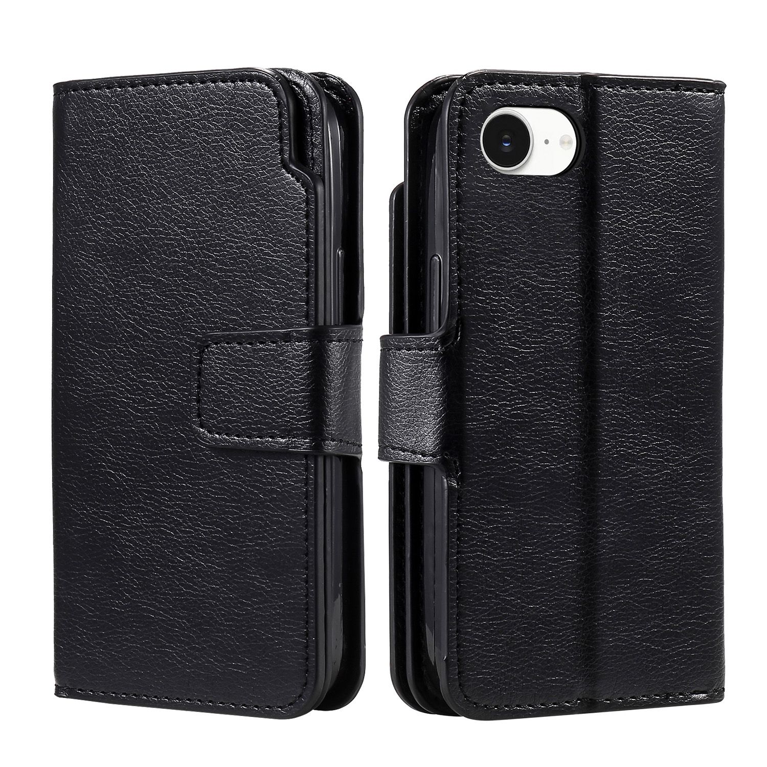 Trolsk Leather Wallet (iPhone 16e) - Svart
