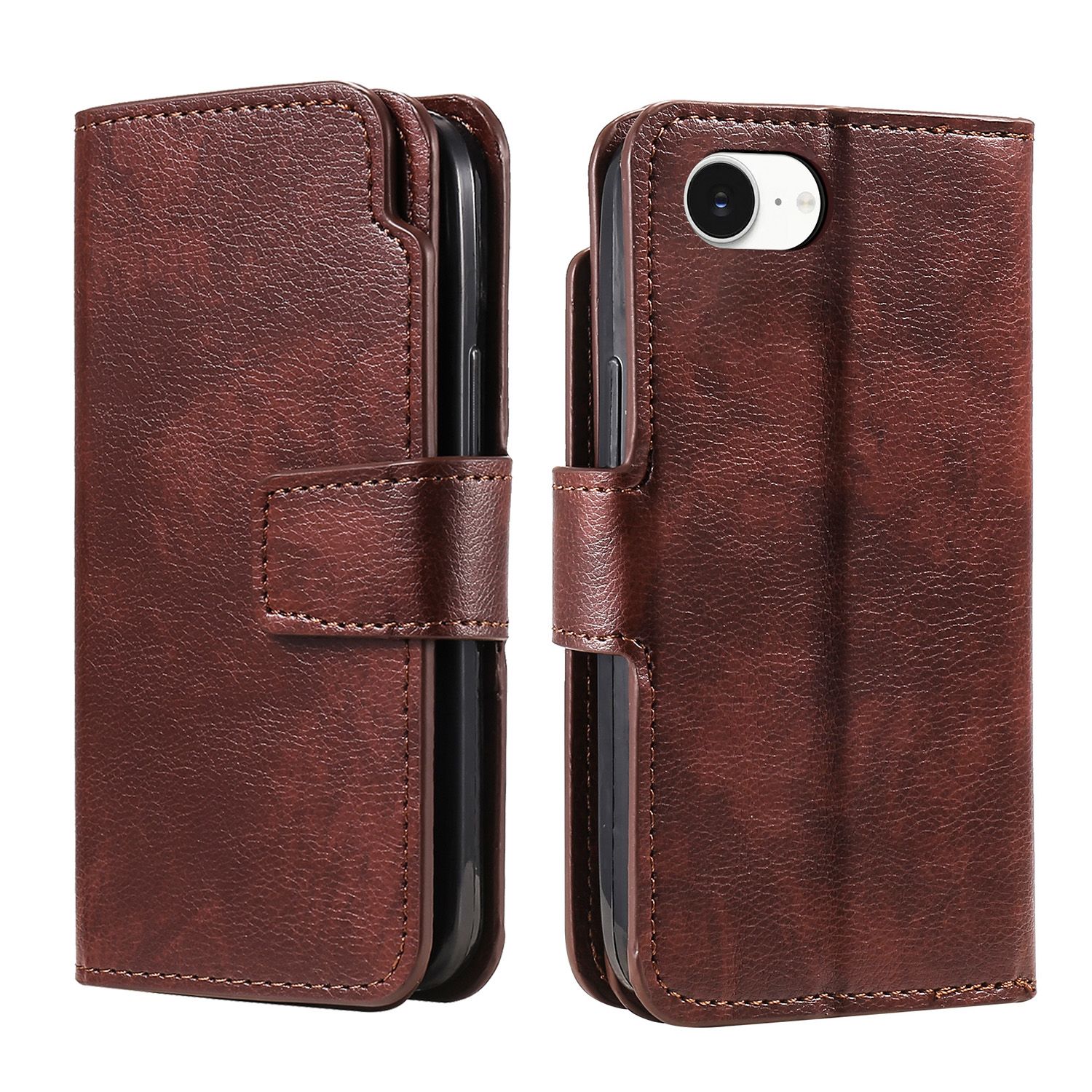 Trolsk Leather Wallet (iPhone 16e) - Brun