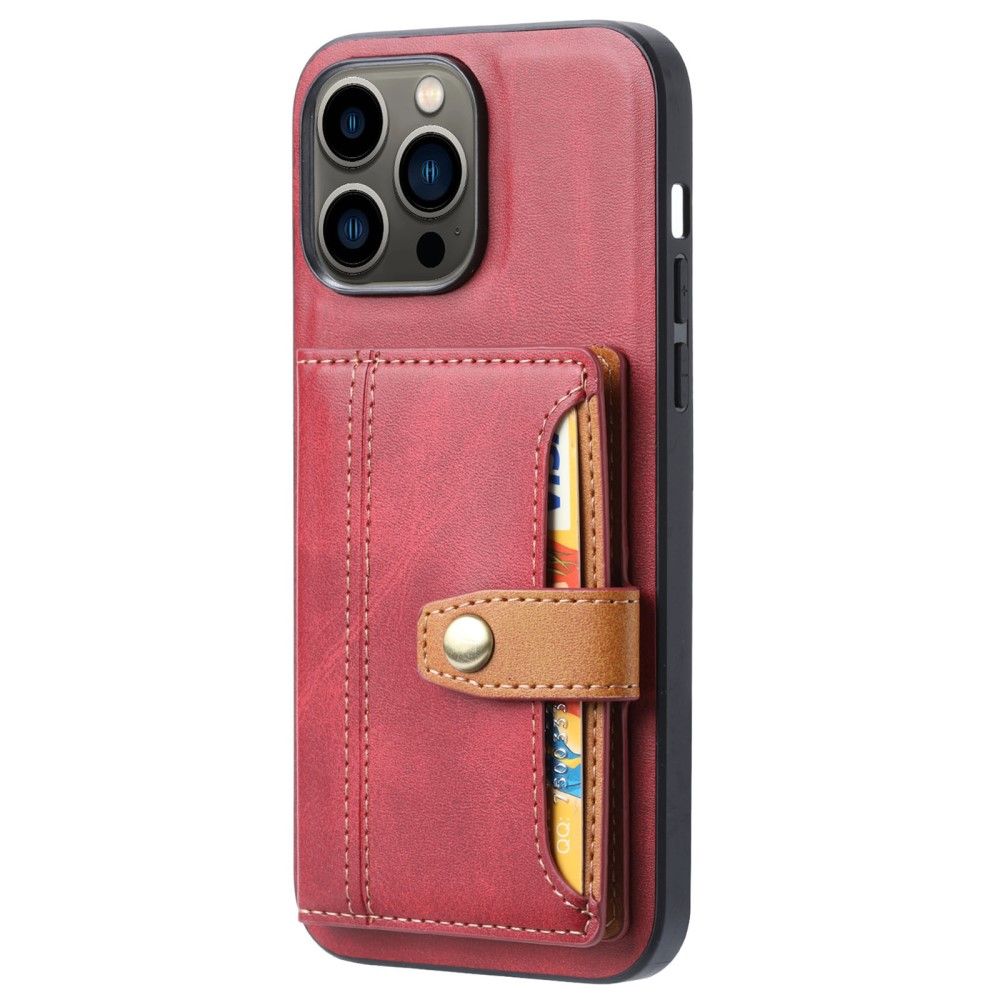 Trolsk Leather Wallet & Stand Case (iPhone 14 Pro) - RØd