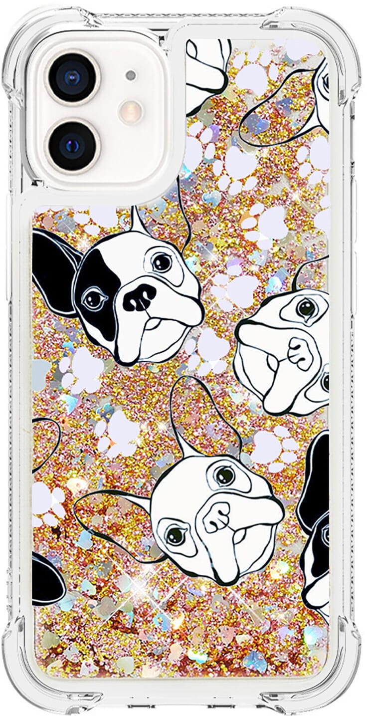 Trolsk Liquid Glitter Deksel - Hunder (iPhone 11 Pro Max)