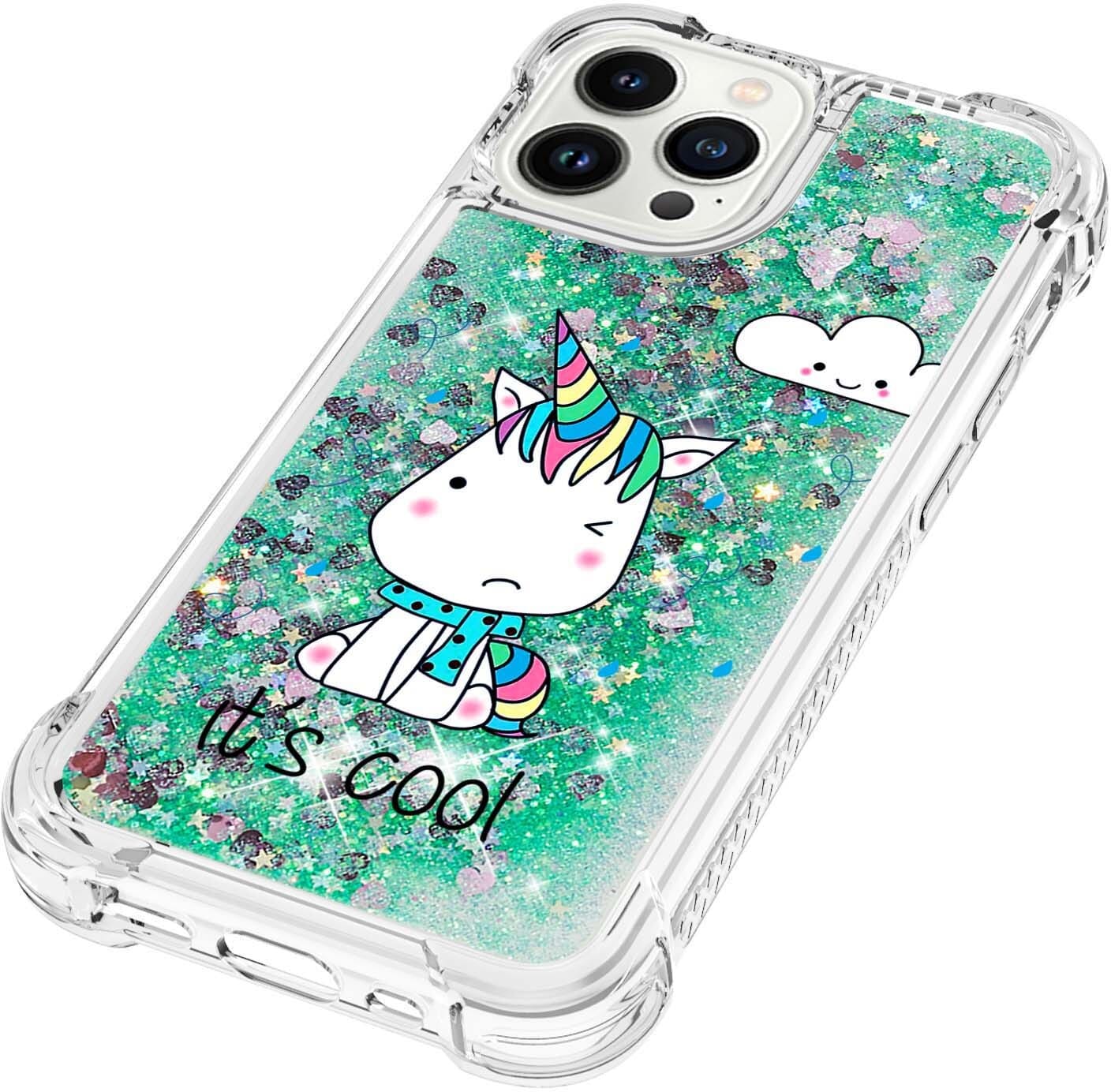 Trolsk Liquid Glitter -deksel - Det er kult (iPhone 13 Pro Max)